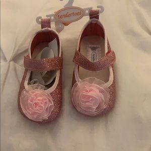 Rose gold Tendertoes dress shoes. 🌺